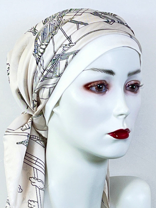 Kopftücher / kühle Farben