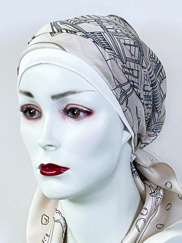 Kopftücher / kühle Farben