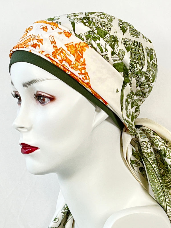 Kopftücher / warme Farben