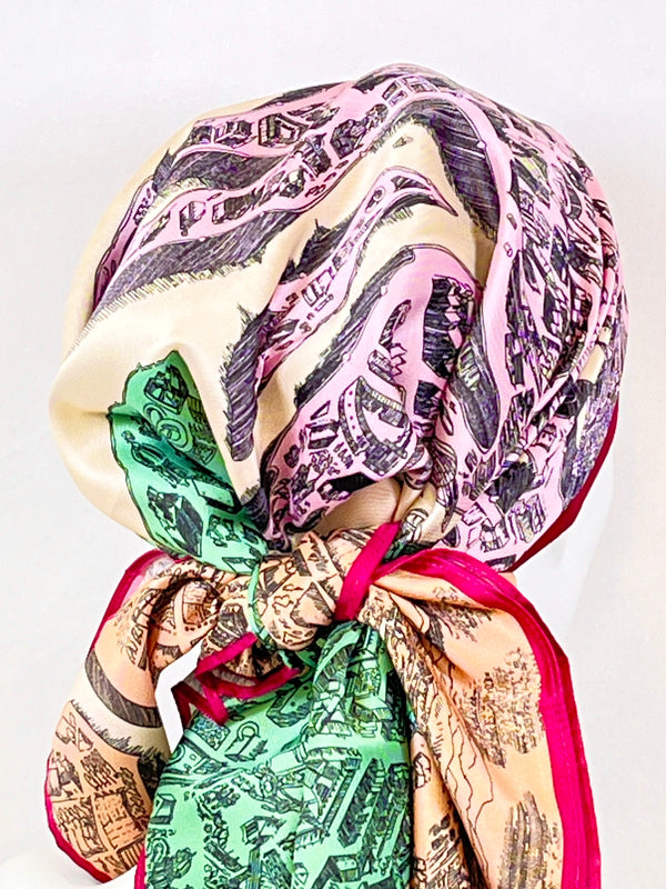 Kopftücher / kühle Farben