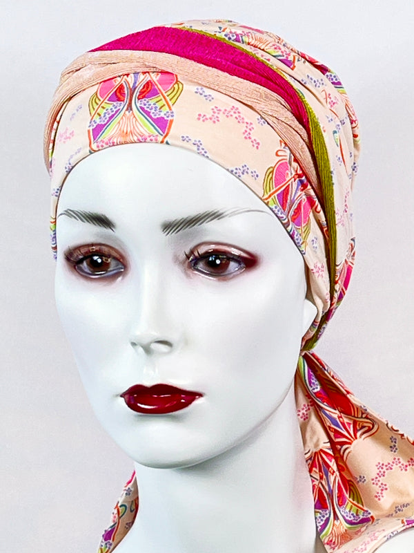 Chemo Mützen & angenähtem Nackenband