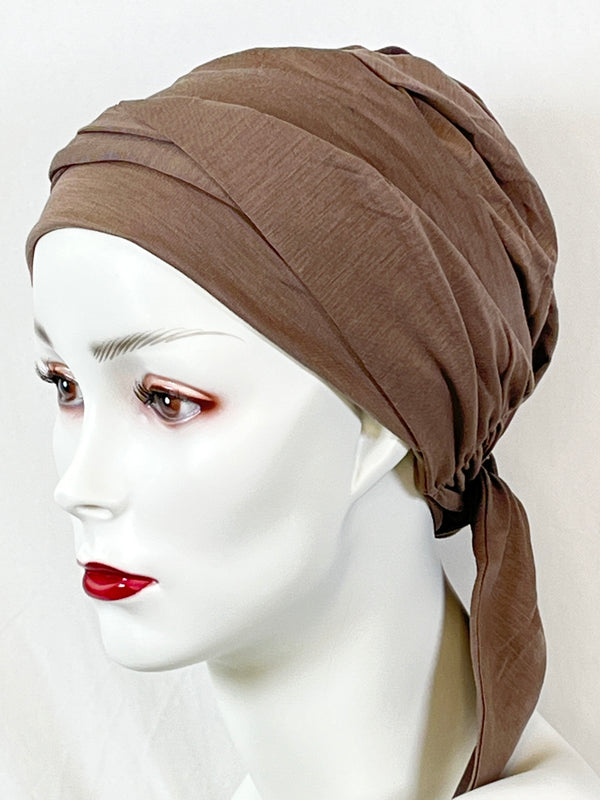 Chemo-Mützen & angenähtem Nackenband