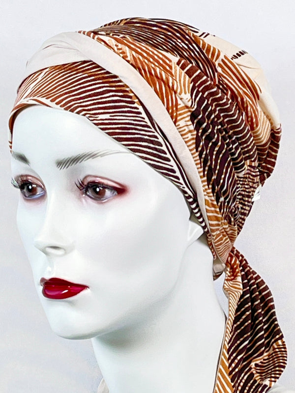 Chemo Mützen & angenähtem Nackenband