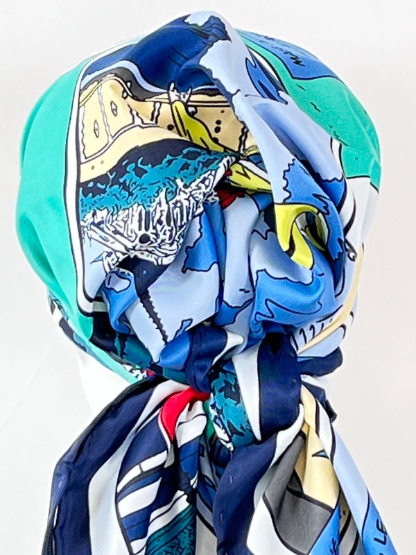 Kopftücher / kühle Farben