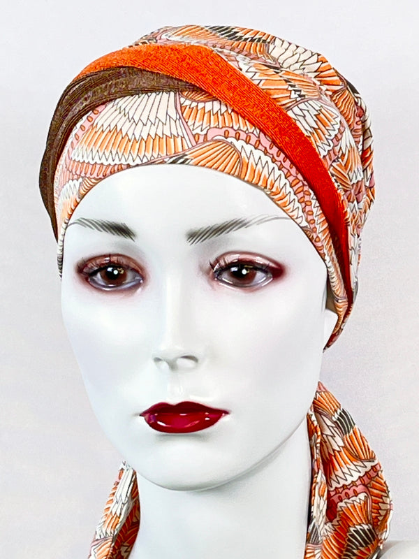 Chemo Mützen & angenähtem Nackenband