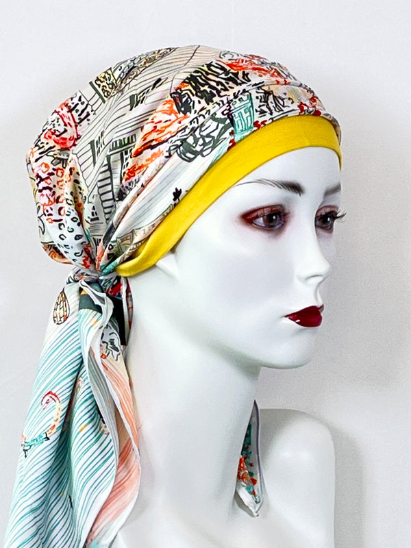 Kopftücher / warme Farben