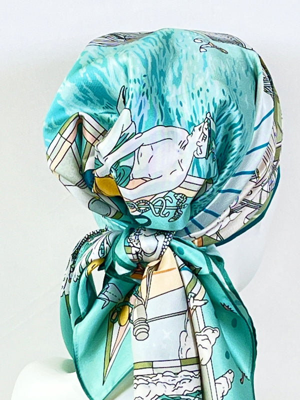 Kopftücher / kühle Farben