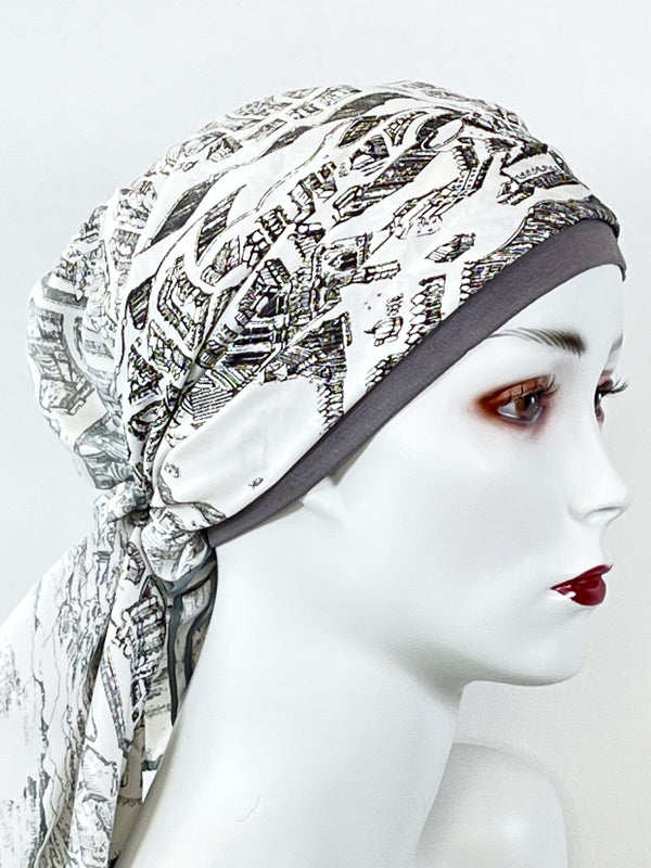 Kopftücher / kühle Farben