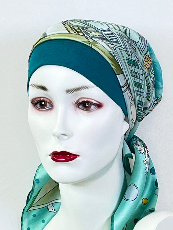 Kopftücher / kühle Farben