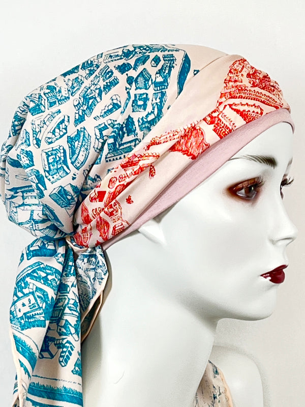 Kopftücher / kühle Farben