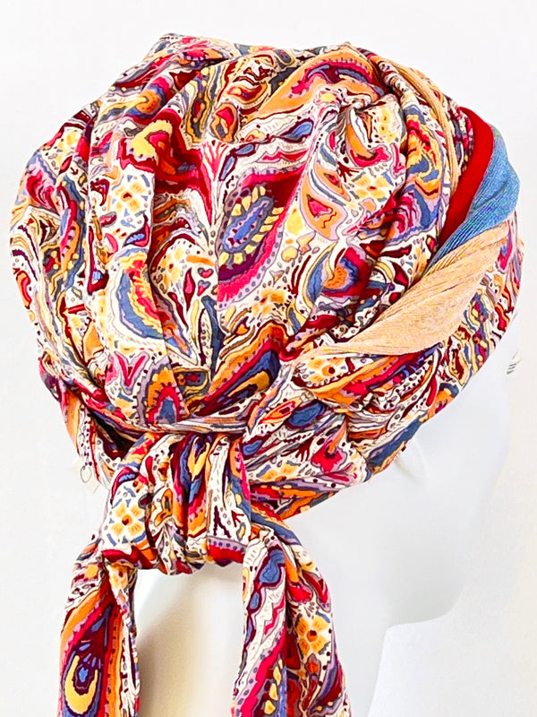 Chemo Mützen & angenähtem Nackenband