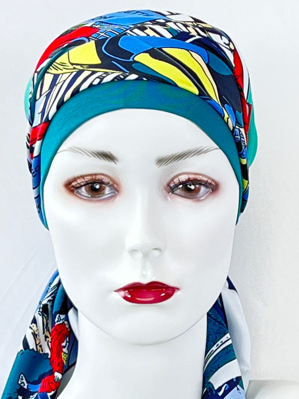 Kopftücher / kühle Farben