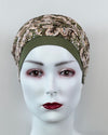 Mütze für Chemo & Alopezie - Grün gemusterte Kombination