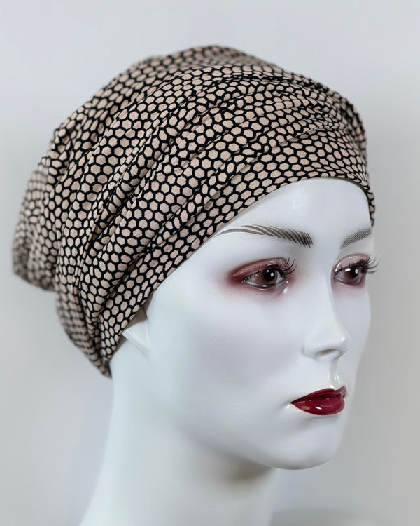 Mützen für Chemo & Alopezie - Gemustert mit Stirnband