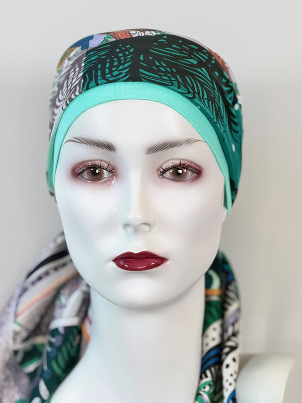 Kopftücher für Chemo & Alopezie - Kühle Farben im Set