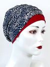 Mützen Kombination Bluewhite & Beanie Weinrot