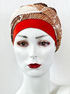 Chemo Mützen Kombination Shade of Afrika & Beanie Weinrot