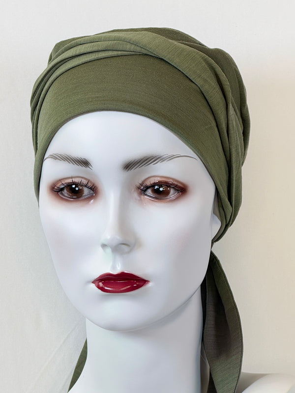 Mützen für Chemo & Alopezie - Uni mit Nackenband