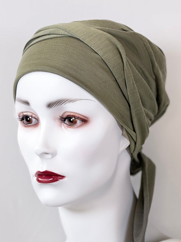 Mützen für Chemo & Alopezie - Uni mit Nackenband